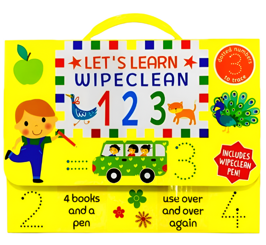 Pre-School / Reception Kids Lets Learn Wipe Clean 123 Learning Pack Ages 3+