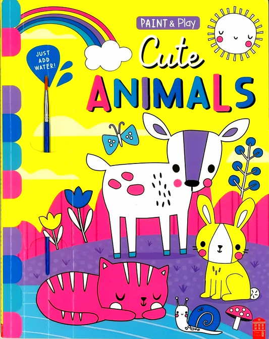 Paint & Play: Cute Animals (Inc Brush)