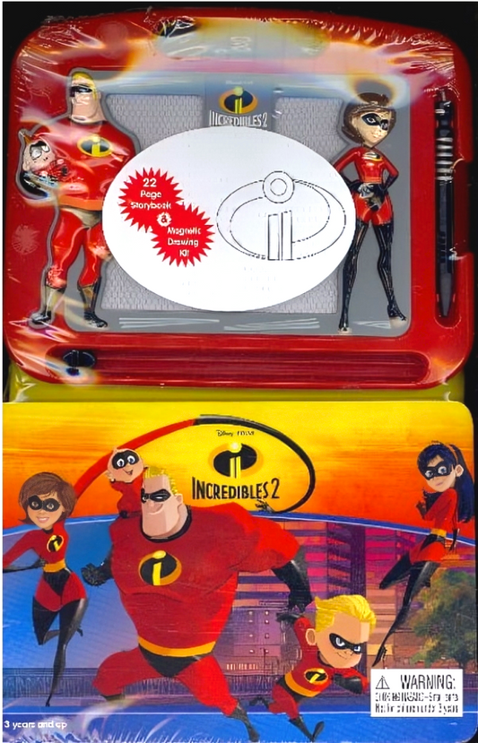 The Incredibles 2 Storybook & Magnetic Drawing Kit Set