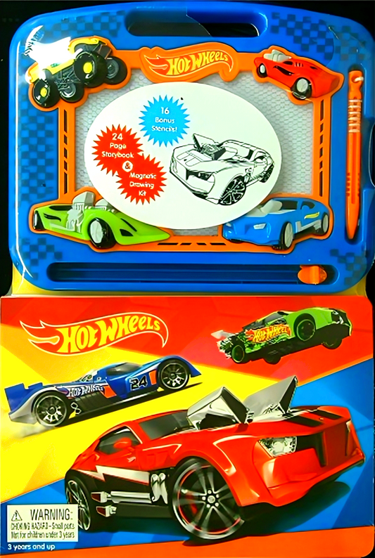 Hot Wheels Storybook & Magnetic Drawing Kit