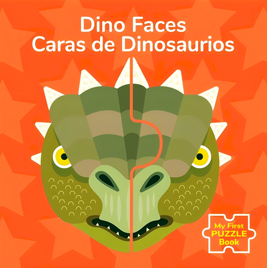 My First Jigsaw Book: Dino Faces/Caras De Dinosaurios