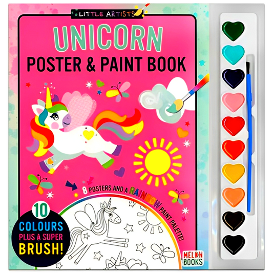 Unicorn Fairy Poster & Paint Book