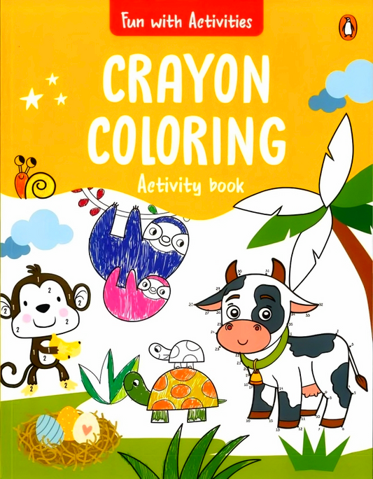 Fun With Activities: Crayon Colouring Activity Book