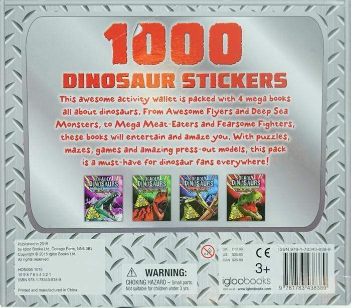 1000 Dinosaur Stickers