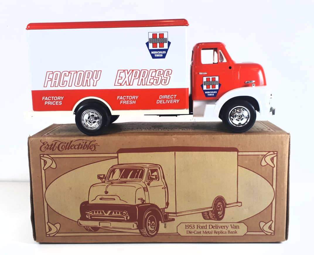 1953 Ford Delivery Van Die Cast Metal Replica Bank