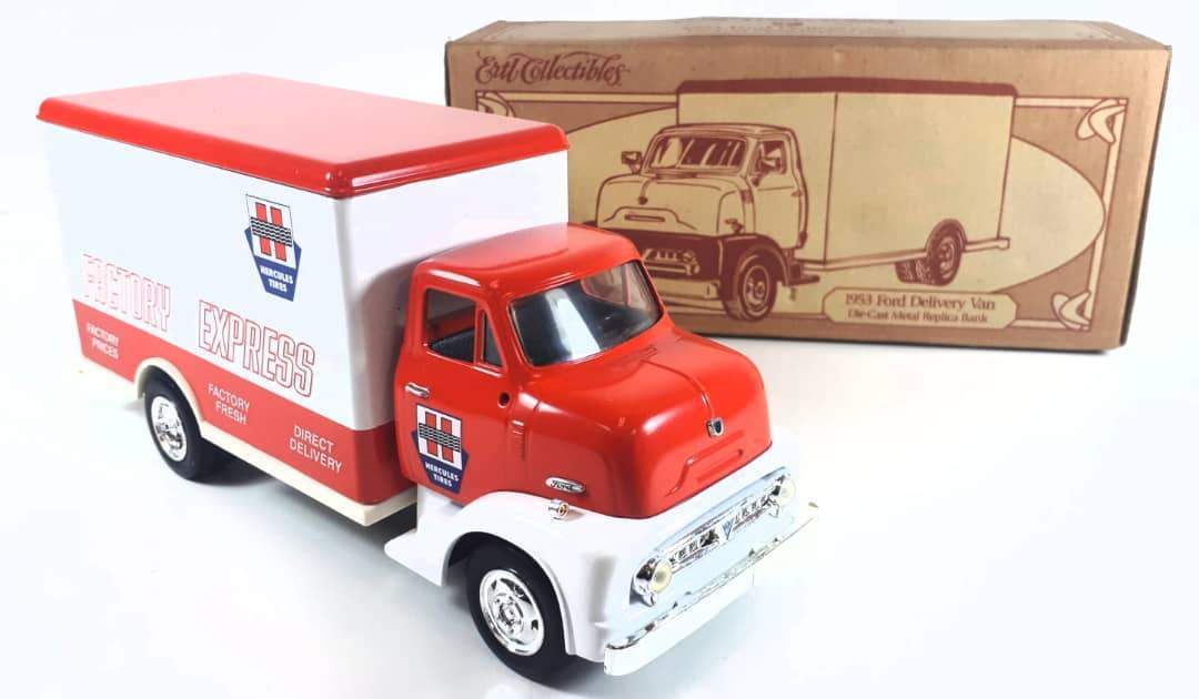 1953 Ford Delivery Van Die Cast Metal Replica Bank