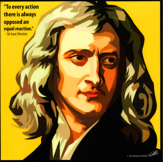 Sir Isaac Newton Pop Art (10'X10')