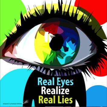 Real Eye. Realize. Real Lies Medium Pop Art (20'X20')