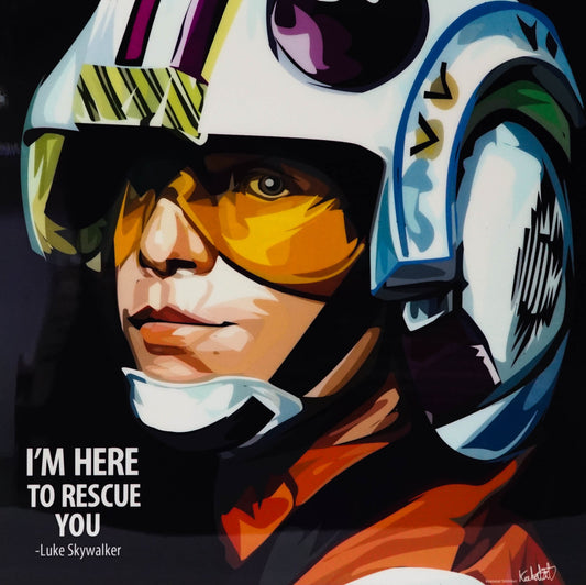 Luke Skywalker Ver. 2: I'm Here To Rescue You Pop Art Medium (20'X20')