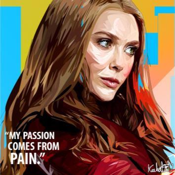 Scarlet Witch_My Passion Comes From Pain Pop Art (10X10)