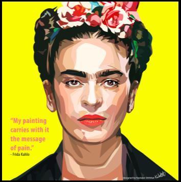 Frida Kahlo Pop Art Large (30X40)