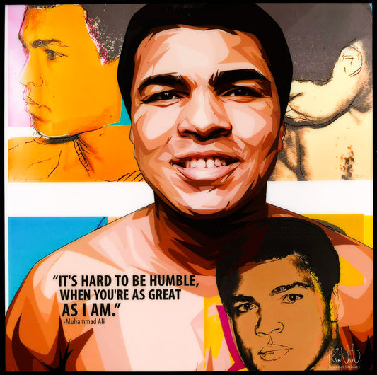 Muhamad Ali Ver. 3: It's Hard To Be Humble Pop Art (10'X10')