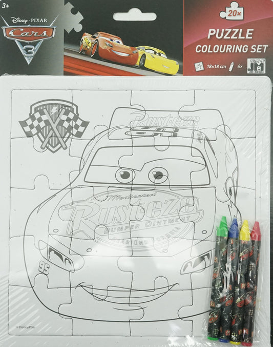 Disney Pixar Cars 3: Puzzle Colouring Set W / Crayon