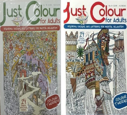 Just Colour Adult Colouring 2 Book Collection -(Assorted)