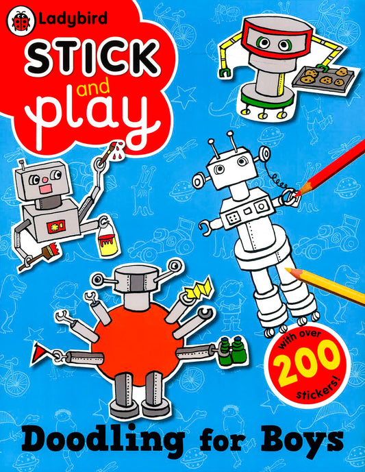 Doodling For Boys: Ladybird Stick And Play Activity Book