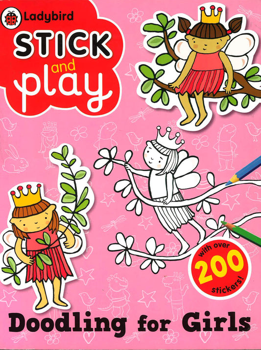 Doodling For Girls: Ladybird Stick And Play Activity Book