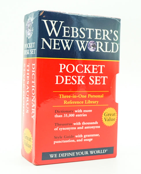 Webster's New World Pocket Desk Set ( 3-Volume Book)