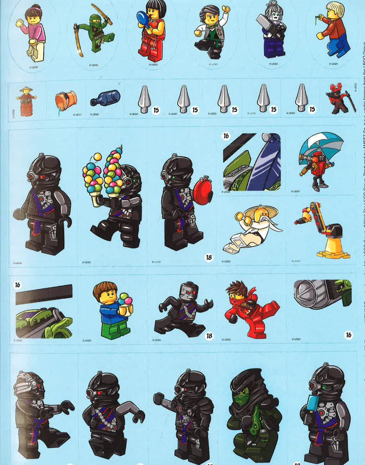 LEGO 5007166 NINJAGO Fabric Stickers