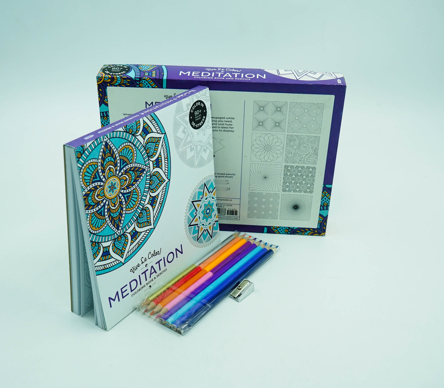 Vive le Color! Meditation (Adult Coloring Book and Pencils