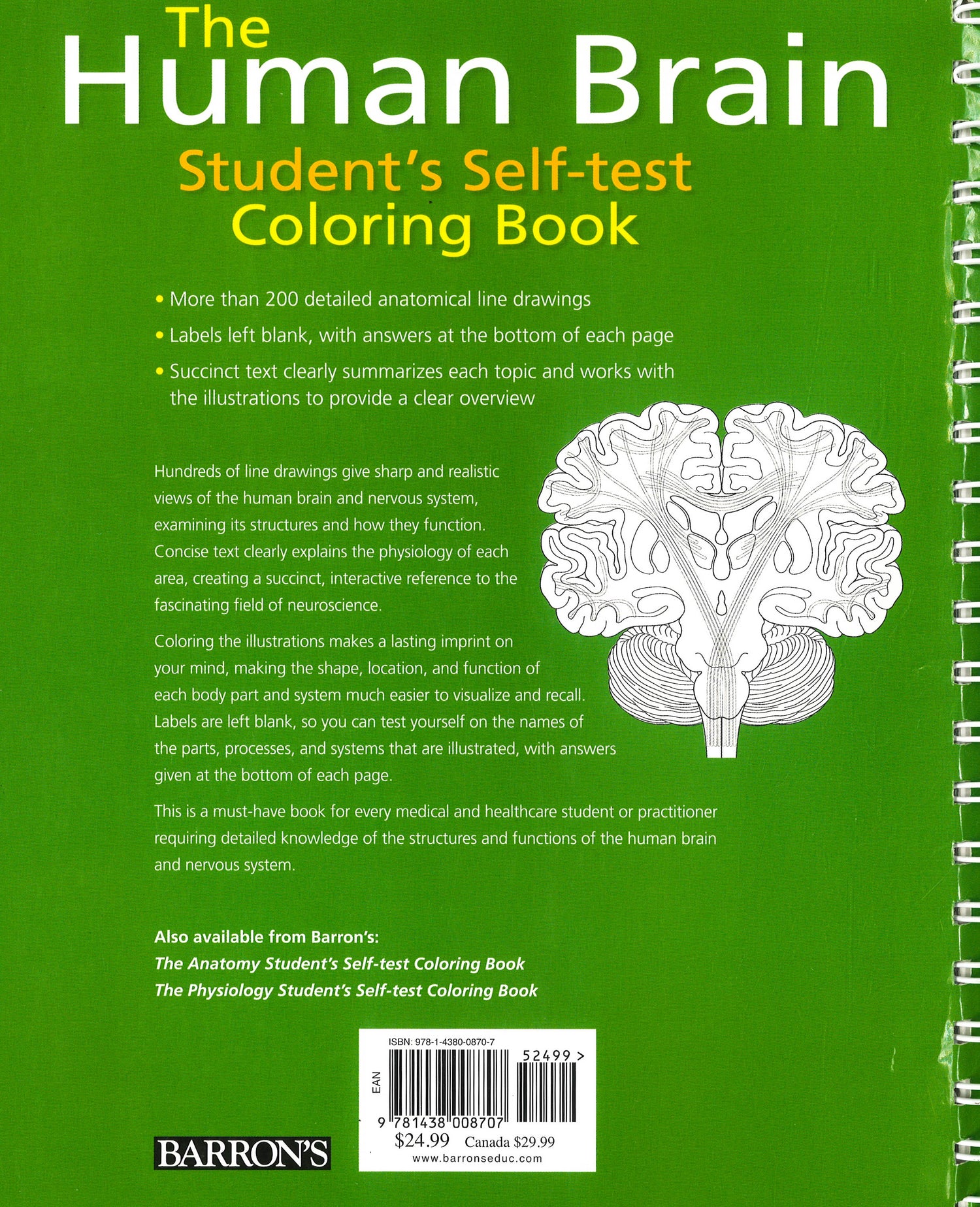 The Brain: A Student's Self-Test Colouring Book