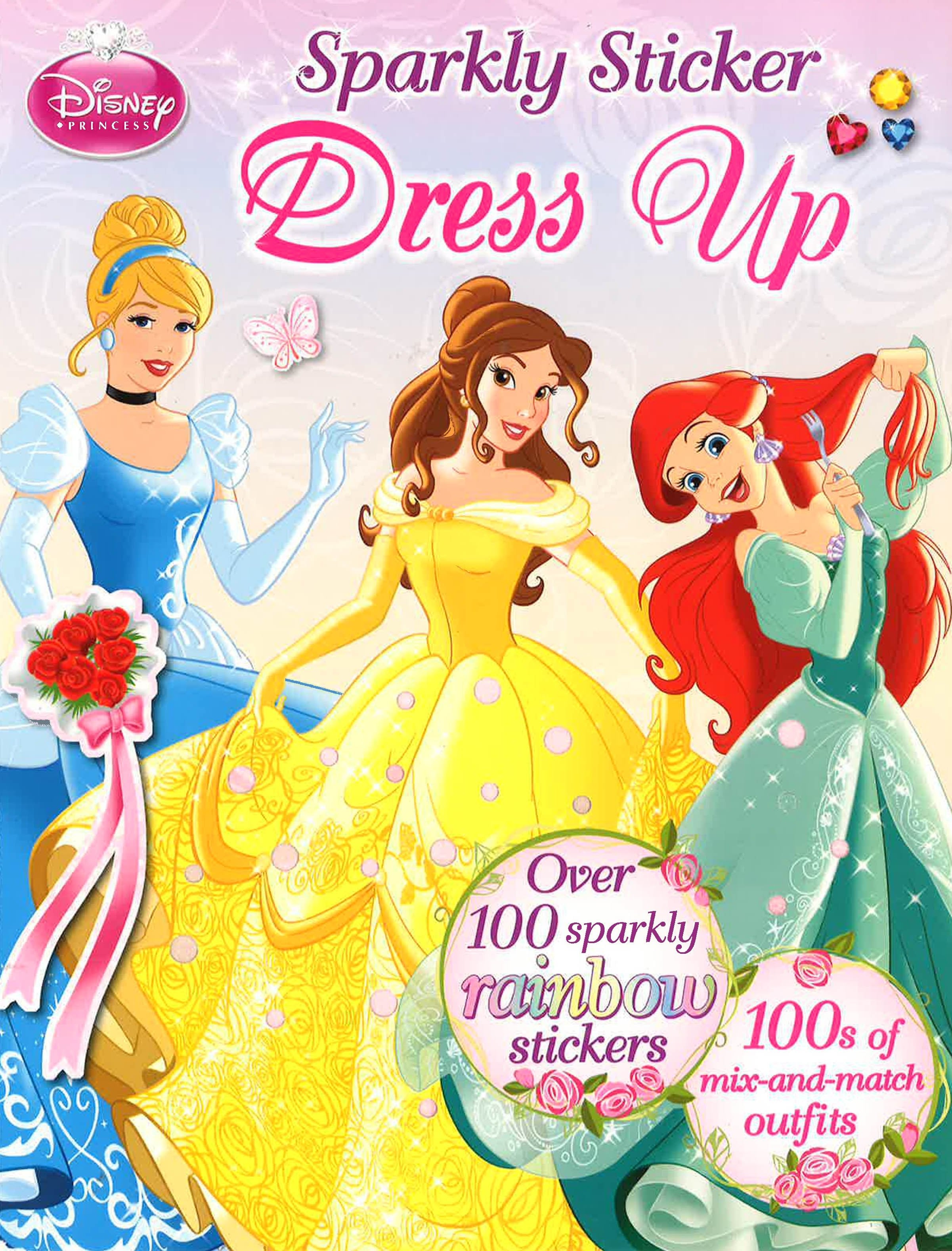 Disney princess dress 2025 up sticker book