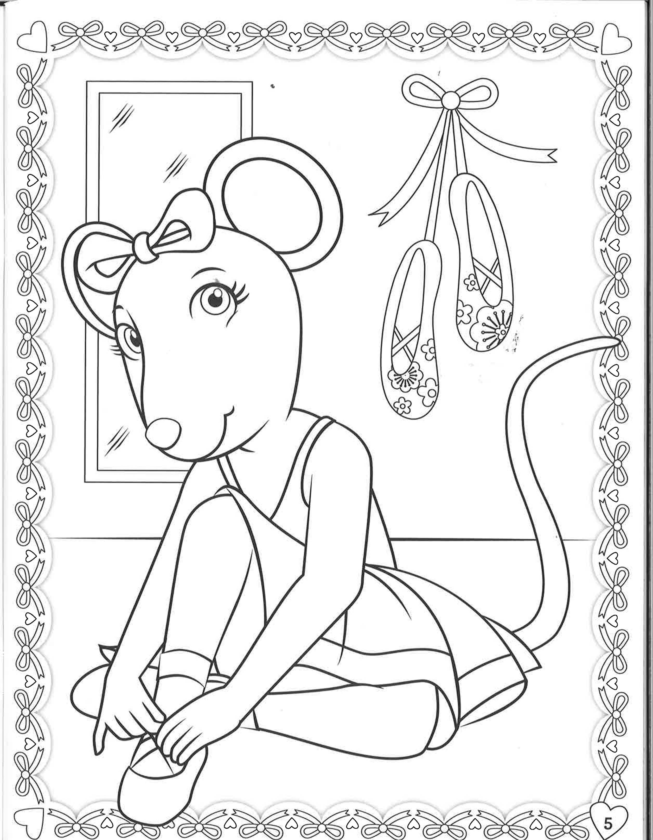 coloring pages of angelina ballerina