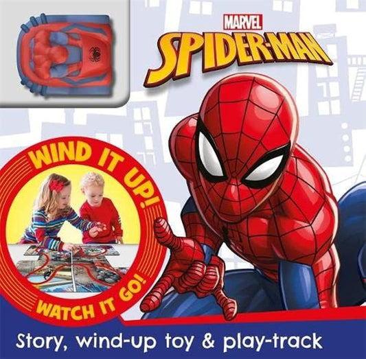 Spiderman -Story, Wind-Up Toy & Play-Track