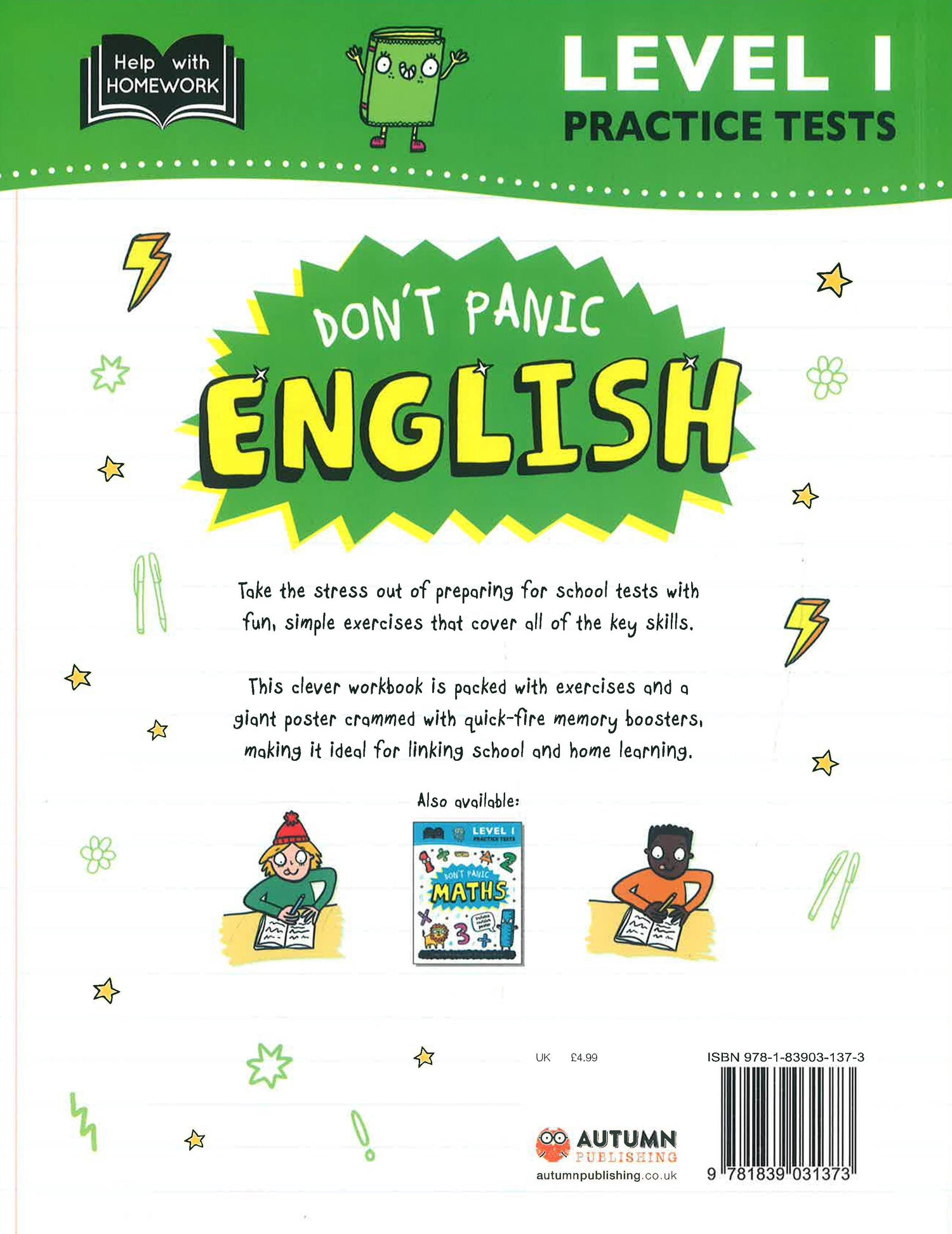 Level 1 Practice Tests: Don'T Panic English – BookXcess