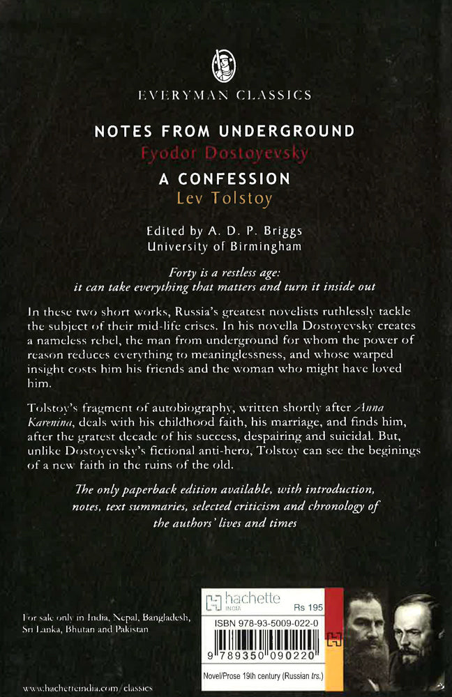 Notes From Underground And A Confession   BookXcess