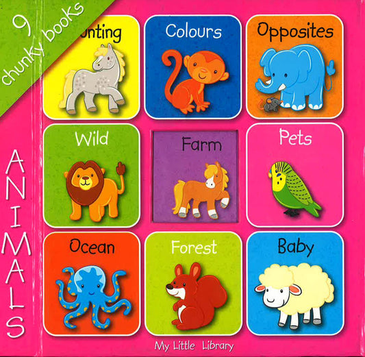 Animals (Board Book With 9 Books)