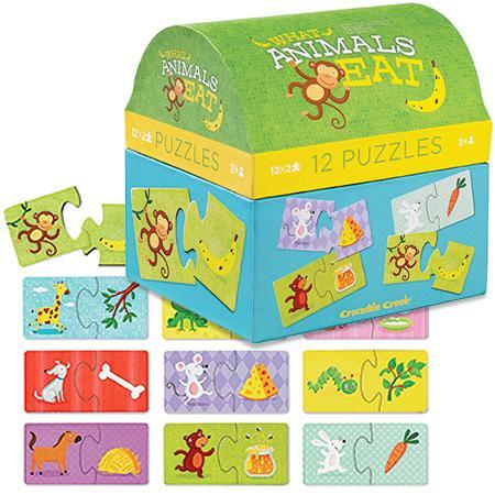 Babys First Puzzle: 12 Unique 2-pc: What Animals Eat