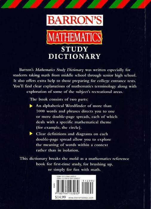 Barron's Math Study Dictionary