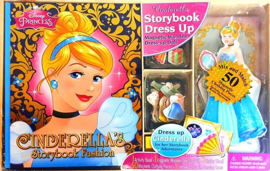 Cinderella Storybook Dress Up Magnetic Wooden Dress-Up Doll