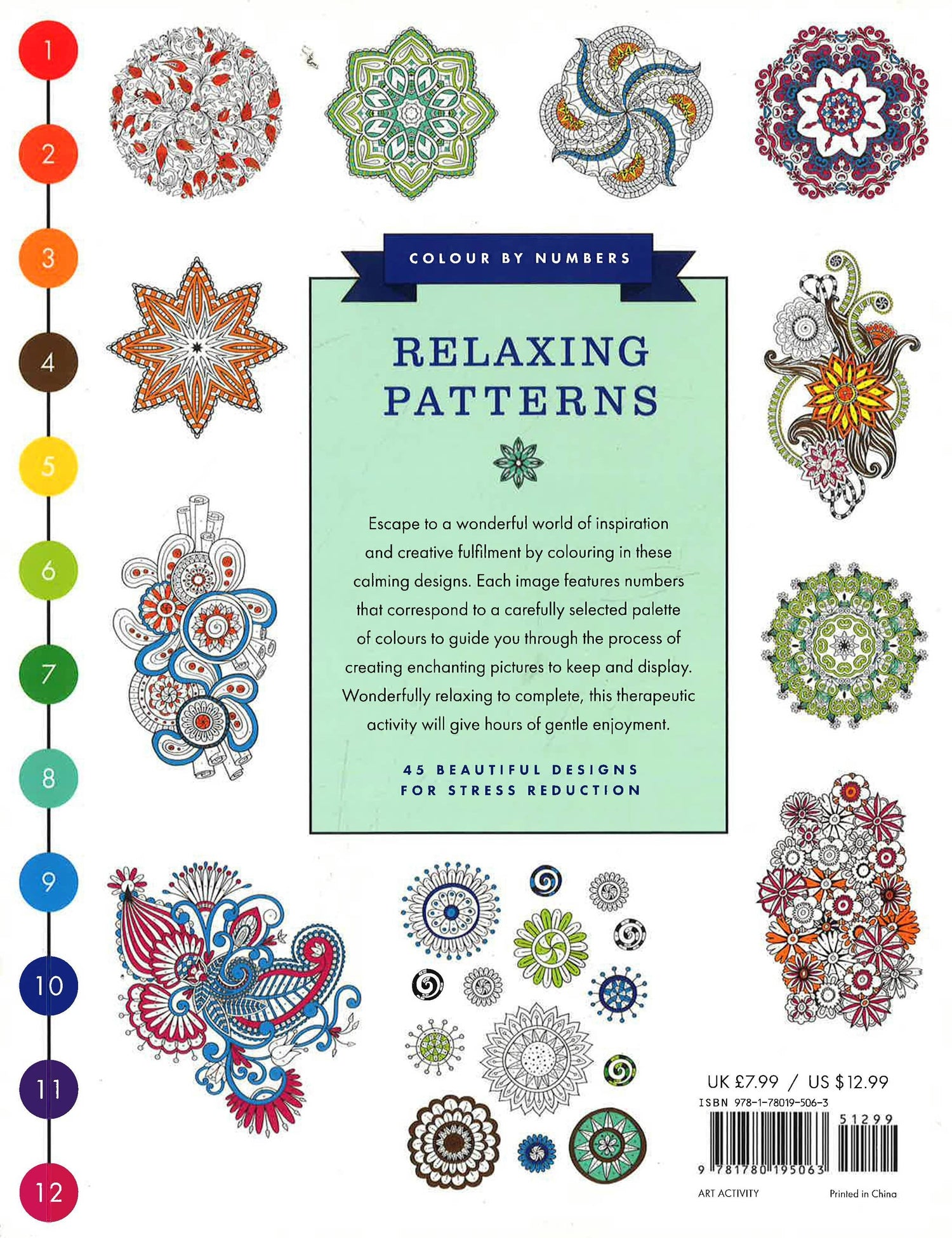 Colour By Numbers: Relaxing Patterns Designs