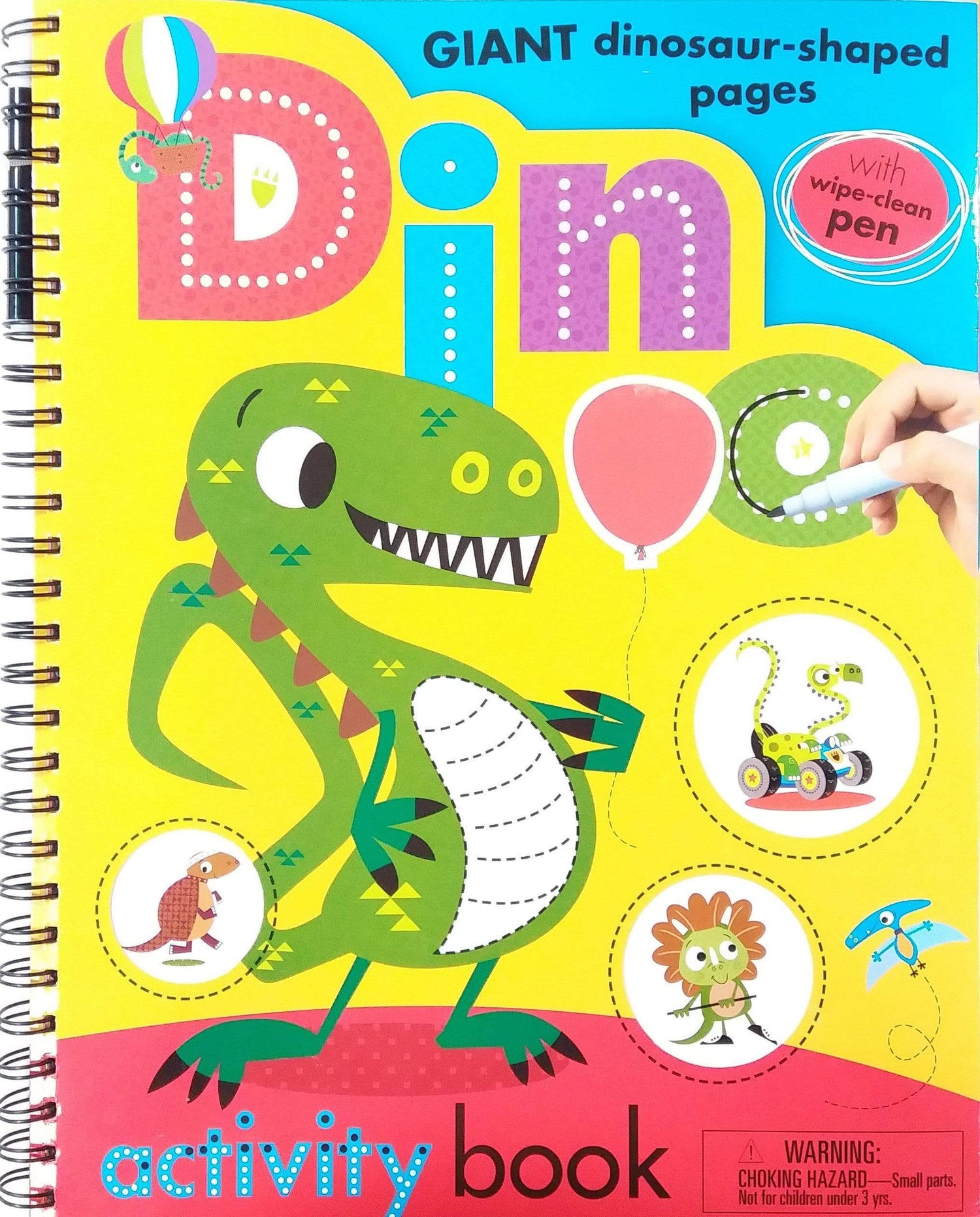 Dino Activity Book: Giant Dinosaure-Shaped Pages With Wipe-Clean Pen