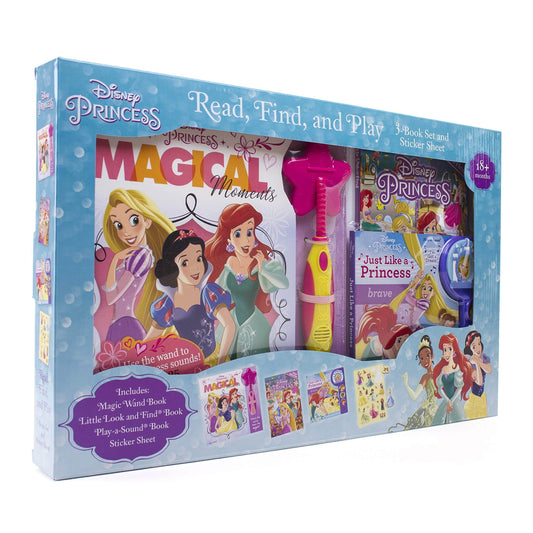 Disney Princess - Read, Find, And Play 3-Book Set And Sticker Sheet