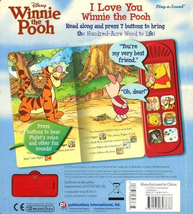 Disney Winnie The Pooh: I Love You Winnie The Pooh