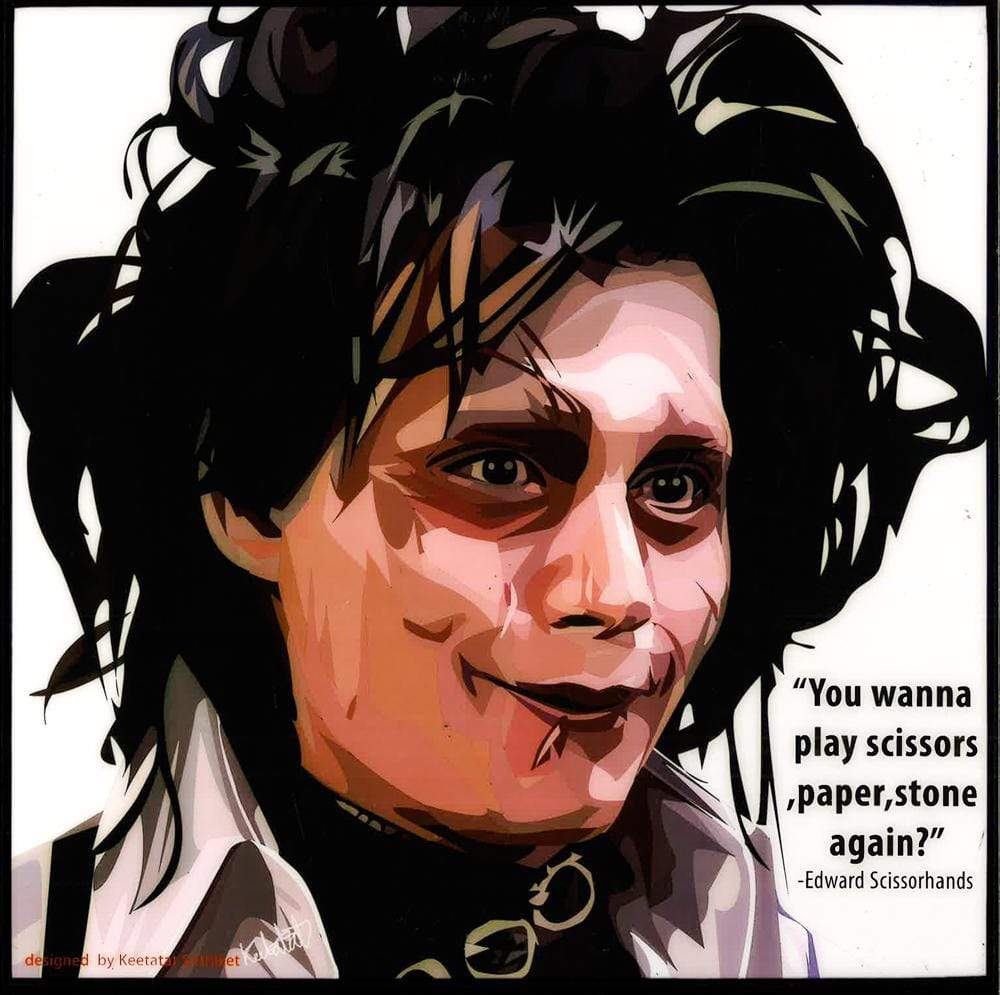 EDWARD SCISSORHAND POP ART (10X10)