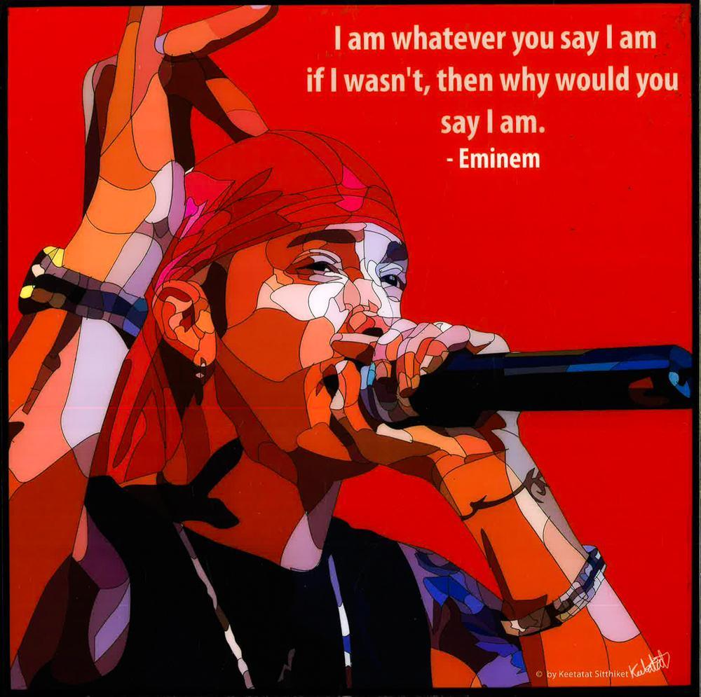 EMINEM: RED POP ART (10'X10')