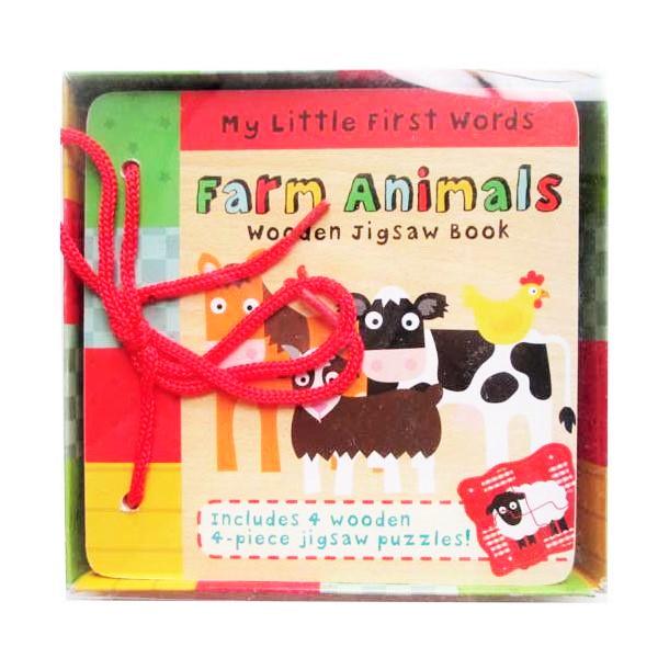 Farm Animals Wooden Jigsaw Book
