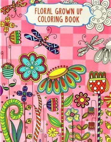 Floral Grown Up Coloring Book (Pink)