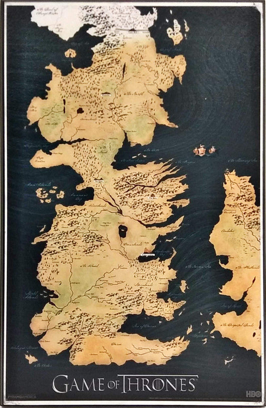 Game of Thrones - Map (Plaque 11x17)