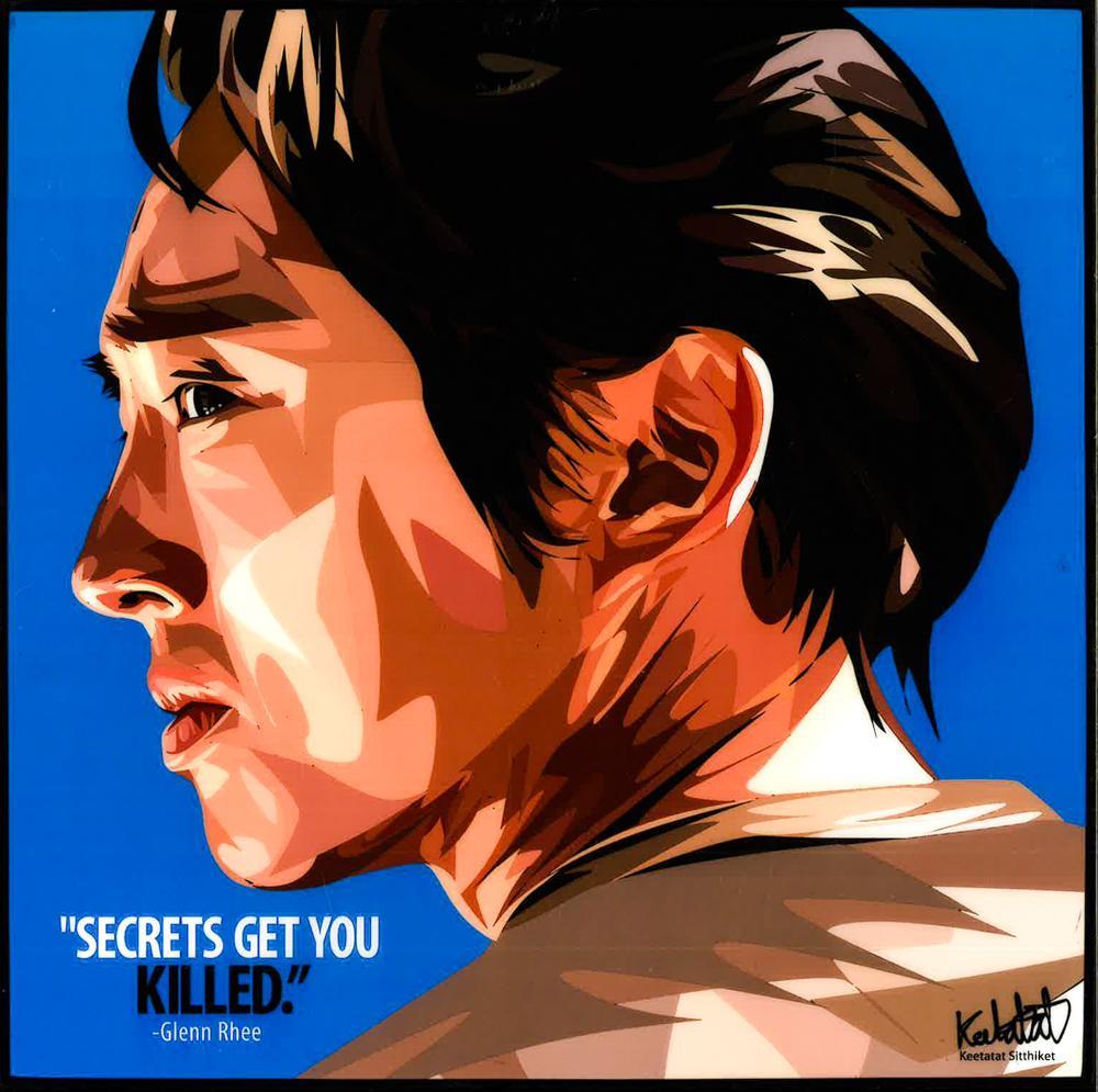 GLENN RHEE: SECRETS GET YOU KILLED POP ART (10X10)