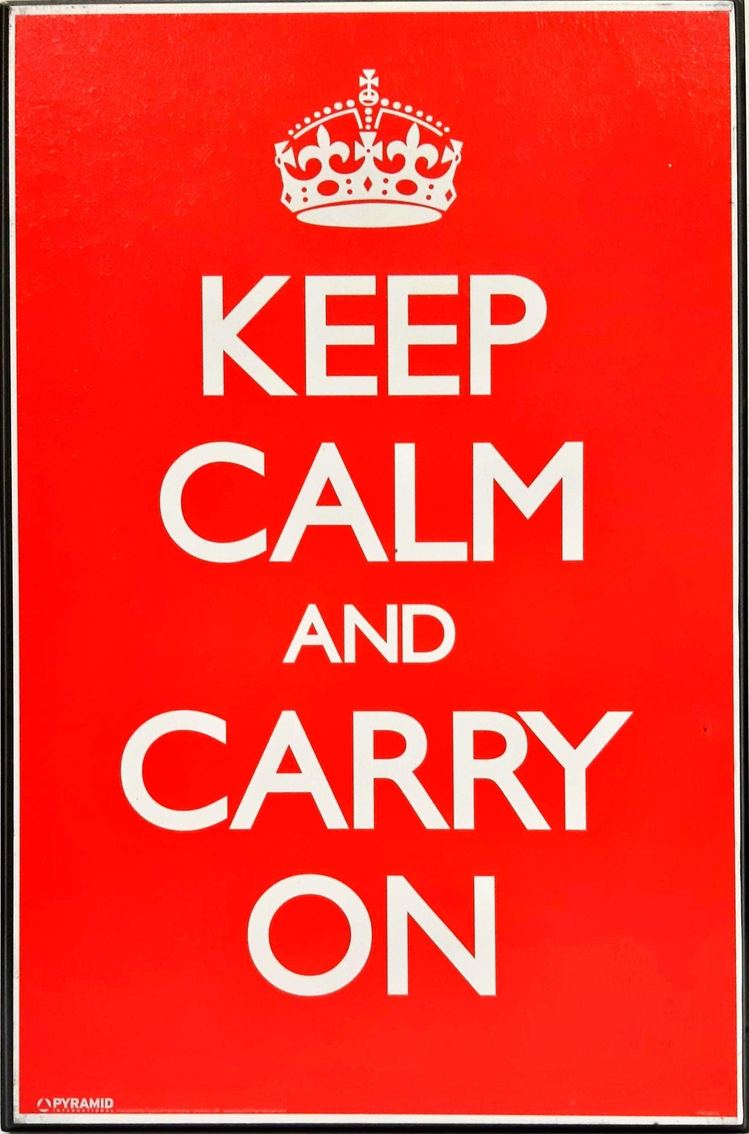 Keep Calm & Carry On - Red (Plaque 11x17)