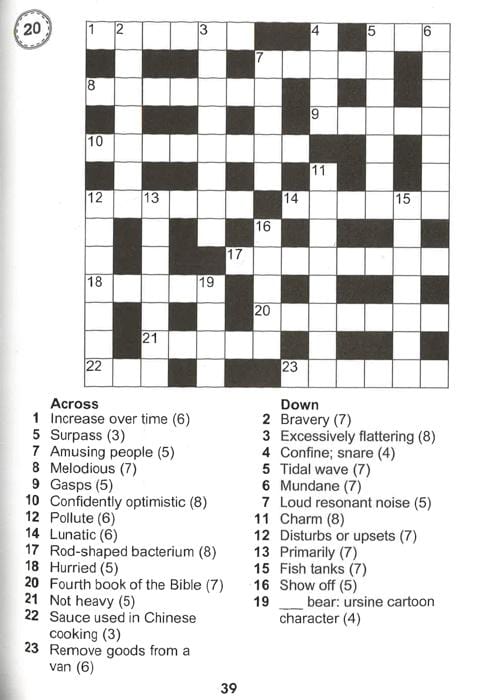 Large Print Crossword