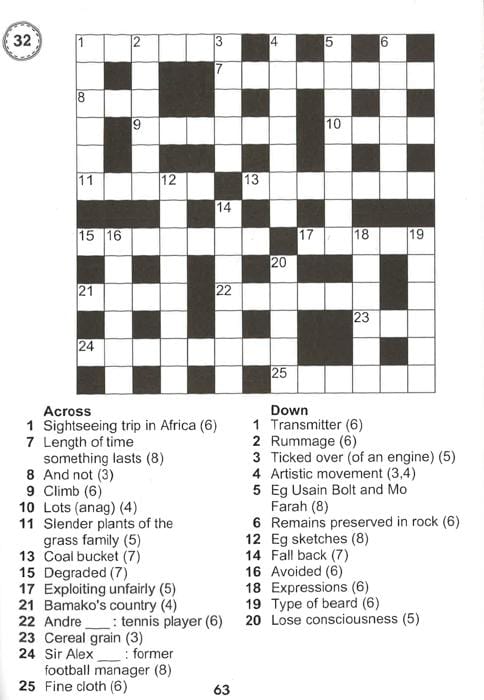 Large Print Crossword