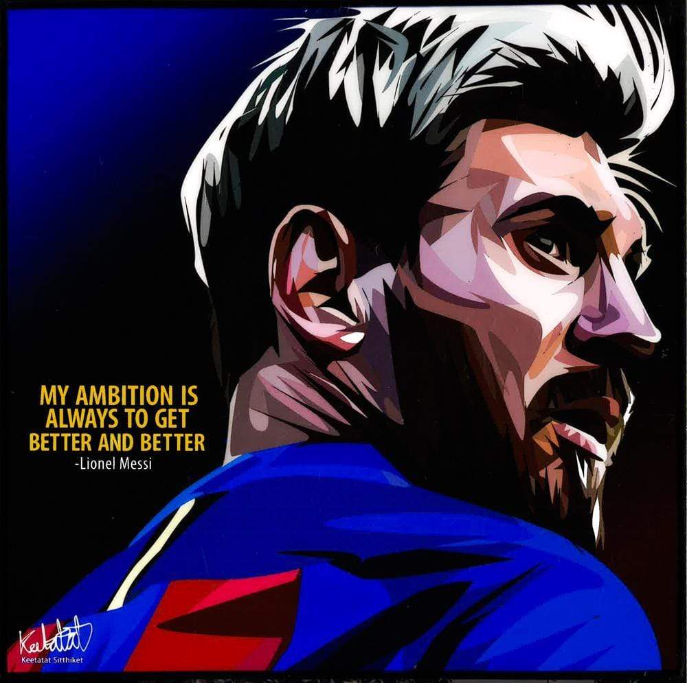 LIONEL MESSI: MY AMBITION POP ART 10X10