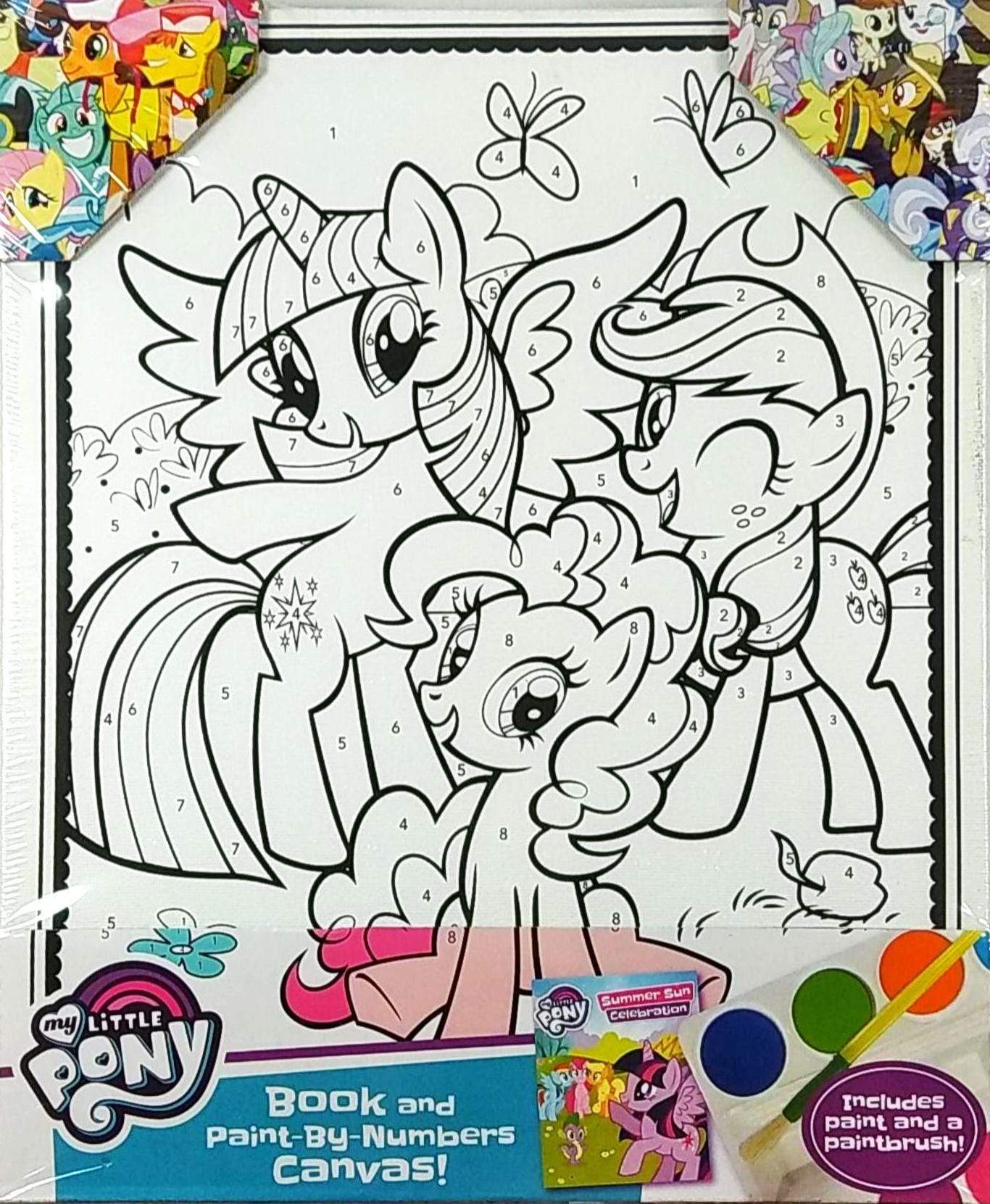 My Little Pony: Book And Paint-By-Numbers Canvas!