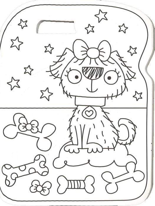 Pink Puppies Colouring Book