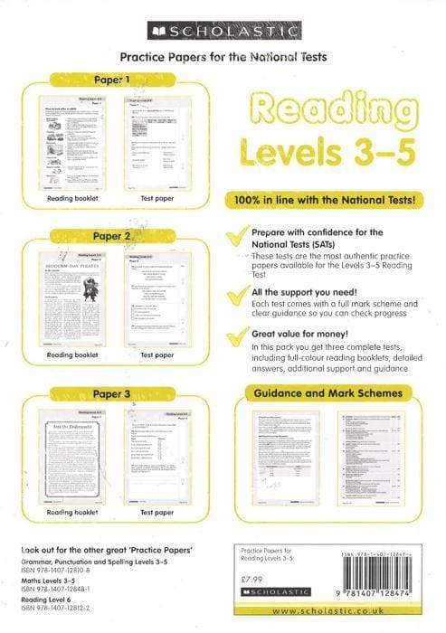 Practice Papers For Reading, Level 3-5